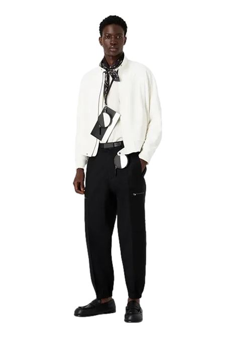 Maglione in cotone jacquard lettering all over EMPORIO ARMANI | Maglie | 3D1MXX 1MQGZ0128